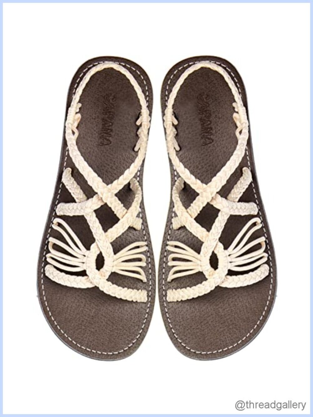 Woven Flat Sandals Strappy Braided Rope Bohemian Beach Dressy Summer